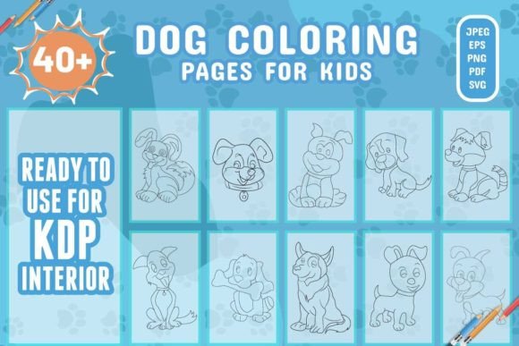 Dog Coloring Page Kdp Interior