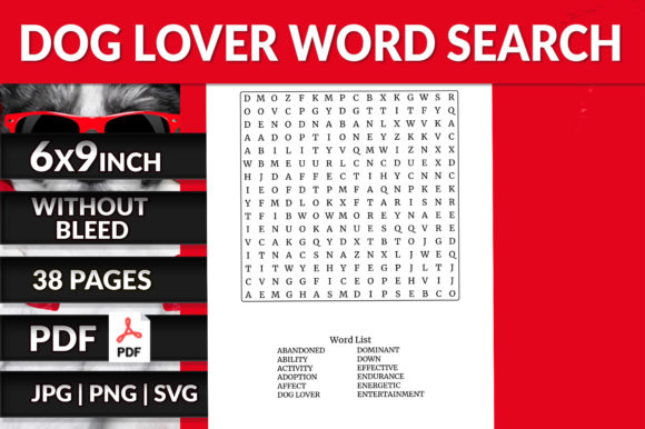 Dog Lover Word Search KDP Interior