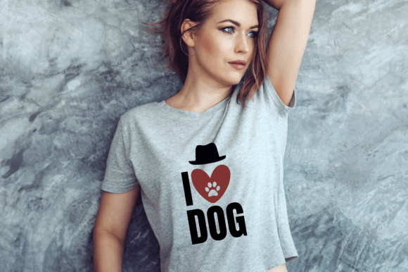 I Love Dog-Creative T-Shirt Design