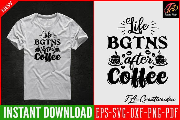 Life Bans After Coffee SVG Design