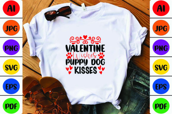 Valentine Wishes Puppy Dog Kises